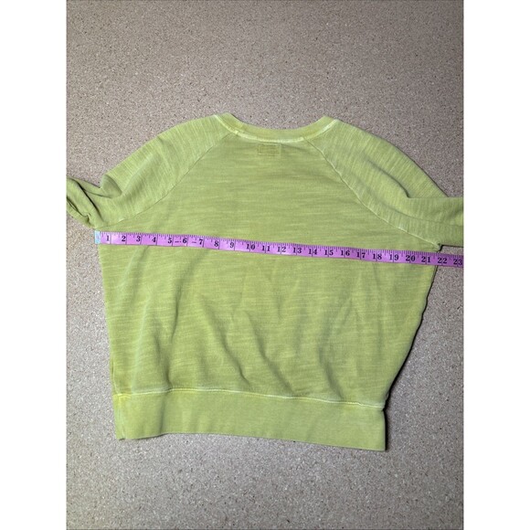 J.Crew Women’s Vintage Fleece Pullover Yellow Size XS F3 - Picture 4 of 5